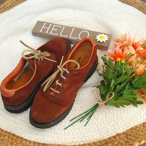 L.A. Gear Brown Suede Lace-Up Loafer/Sneaker Brogues